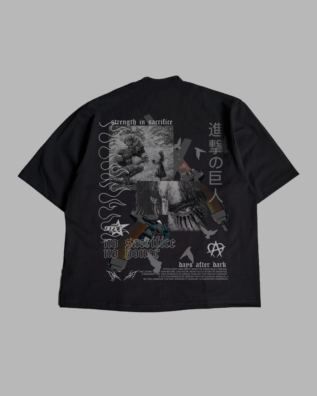 FIERCE VENGEANCE OVERSIZED TEE